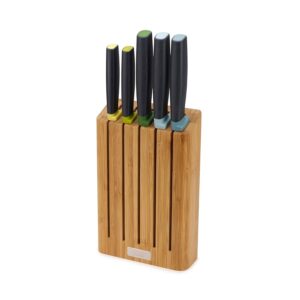 Ultimate Set Pisau Elevate dengan Blok Magnetik Bambu 5 Pcs