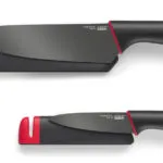 Slice & Sharpen Knives Set Black/Red – Brilliant 2 Piece Set