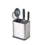 Knife and Utensil Pot Grey – Easy Stainless Steel Organizer