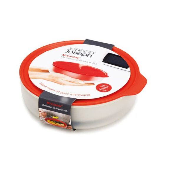 M-Cuisine cool-touch microwave dish - Stone/Orange