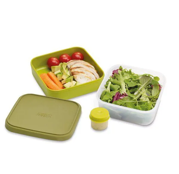 GoEat Compact 3-in-1 salad box - Green