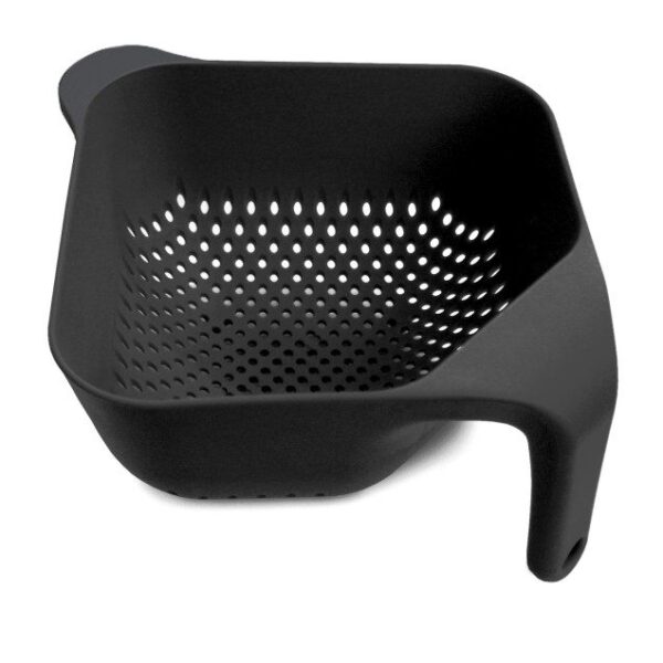 Large Square Colander Black