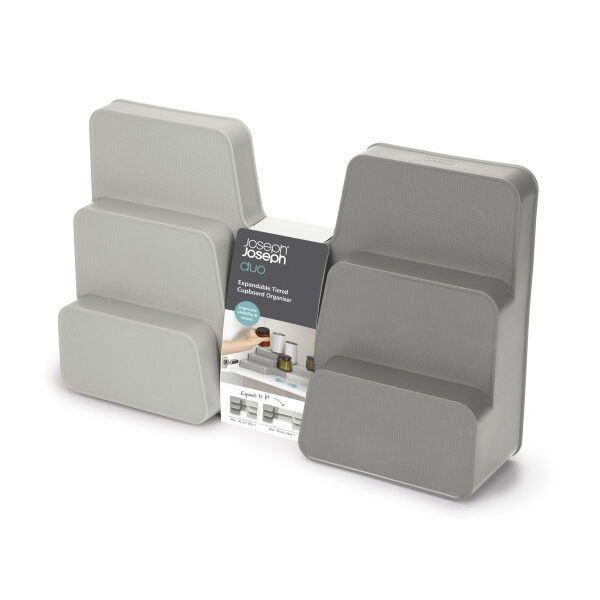 Duo Expandable Tiered Organiser (Grey)